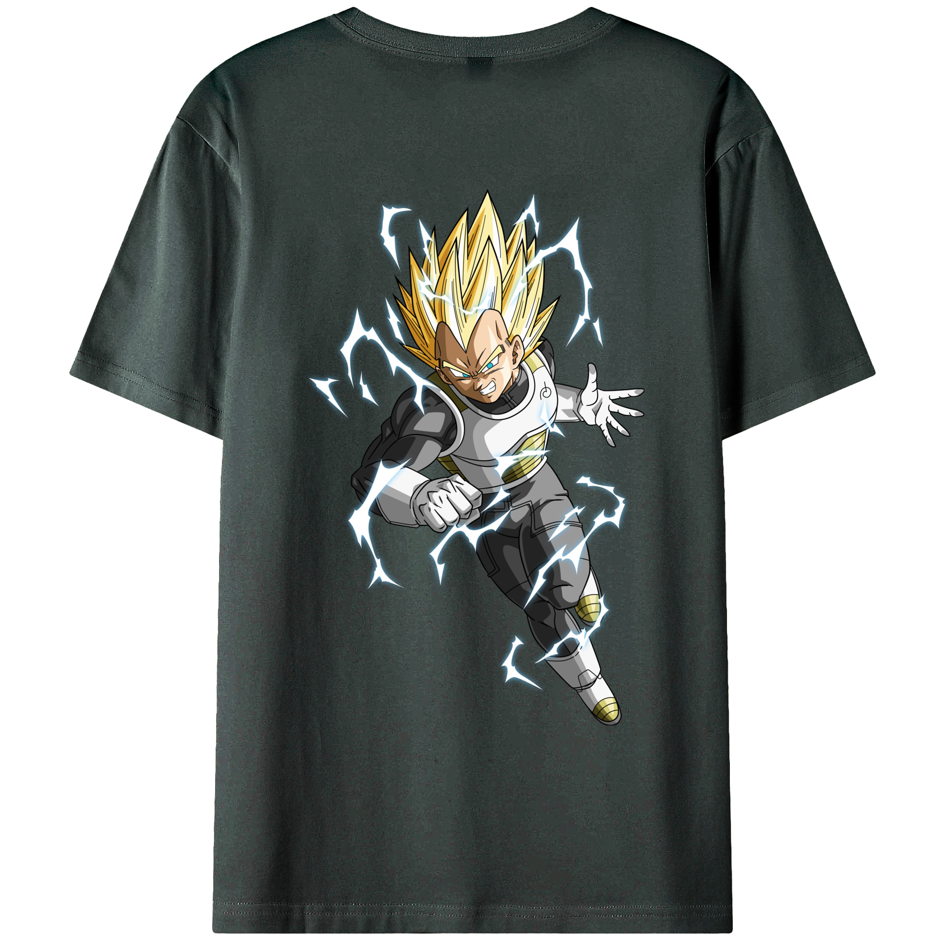 （画像用） ドラゴンボール ベジータ四世（Bejīta Yonsei）DRAGON BALL Vegeta IV 綿100％ メンズ半袖Tシャツ（バックプリント） 通気性